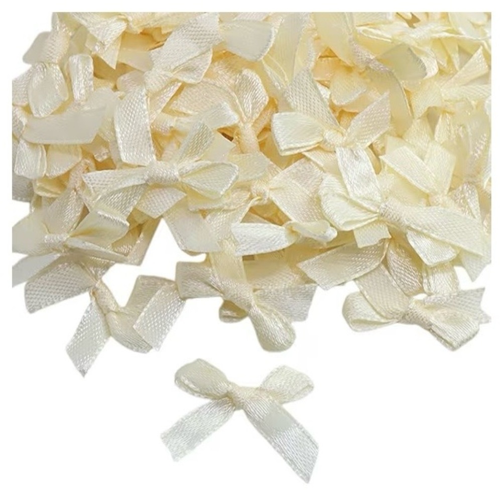 120 Pcs Mini Ribbon Craft Bows Wedding Christmas Tiny Bows Small Satin Gift Bows